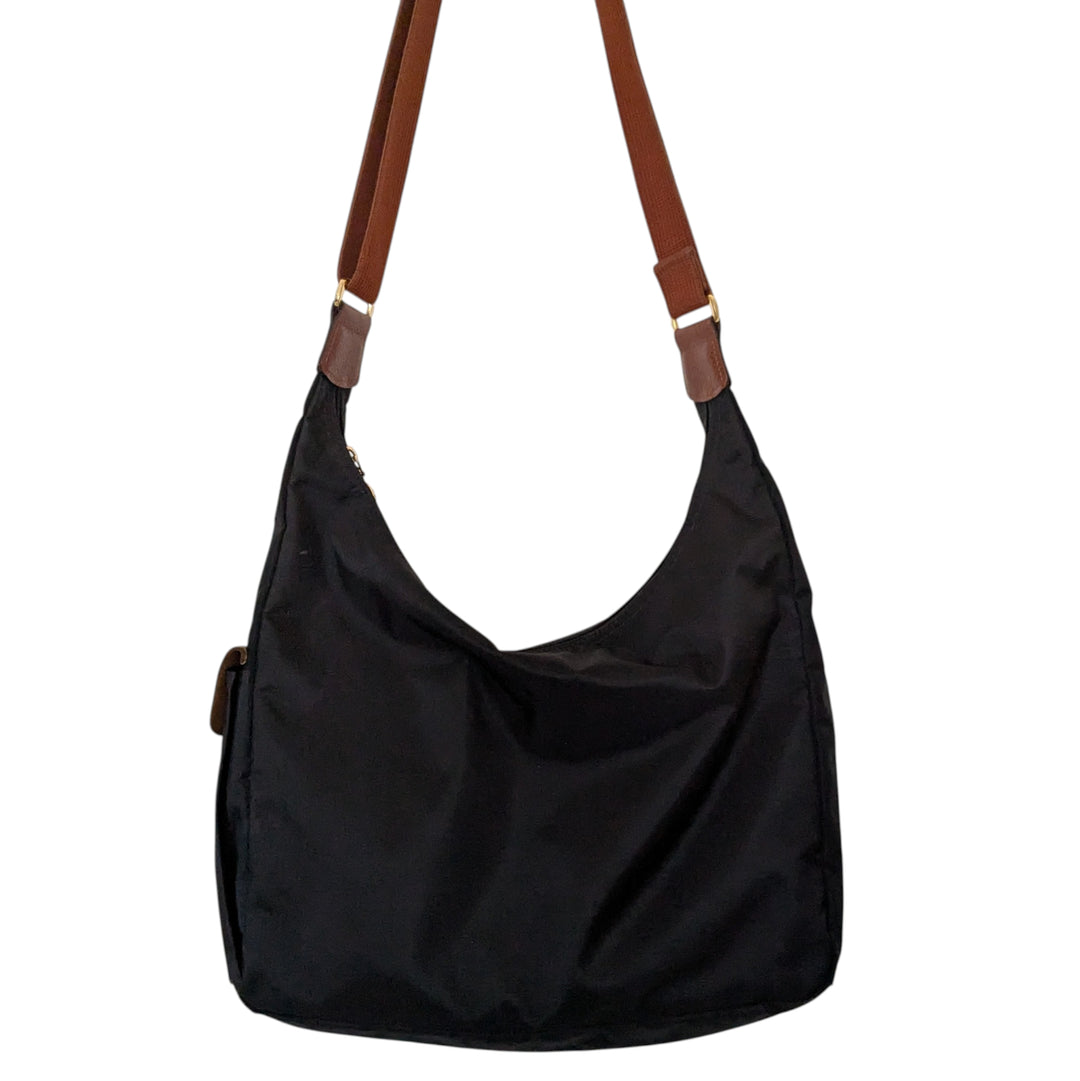 Longchamp Black Nylon Hobo Bag