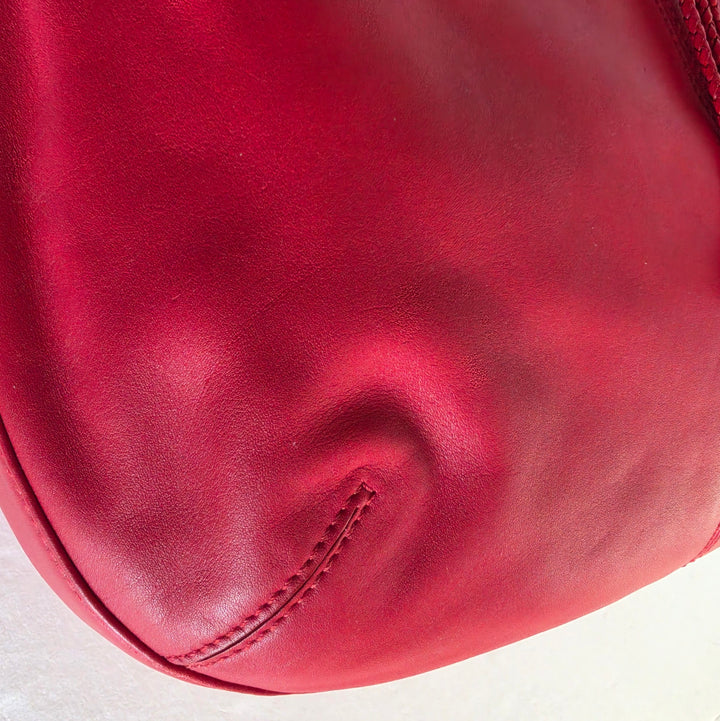 Cole Haan Red Leather Hobo Bag
