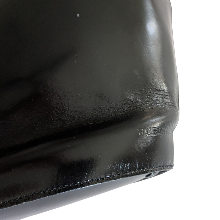 Furla Black Leather Tote Bag