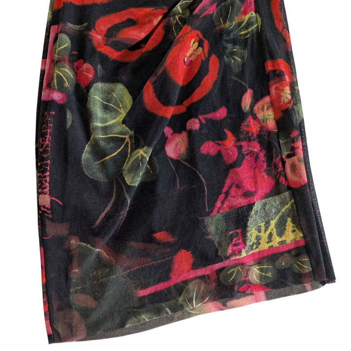 Jean Paul Gautier Soleil Floral Mesh Dress Size Small