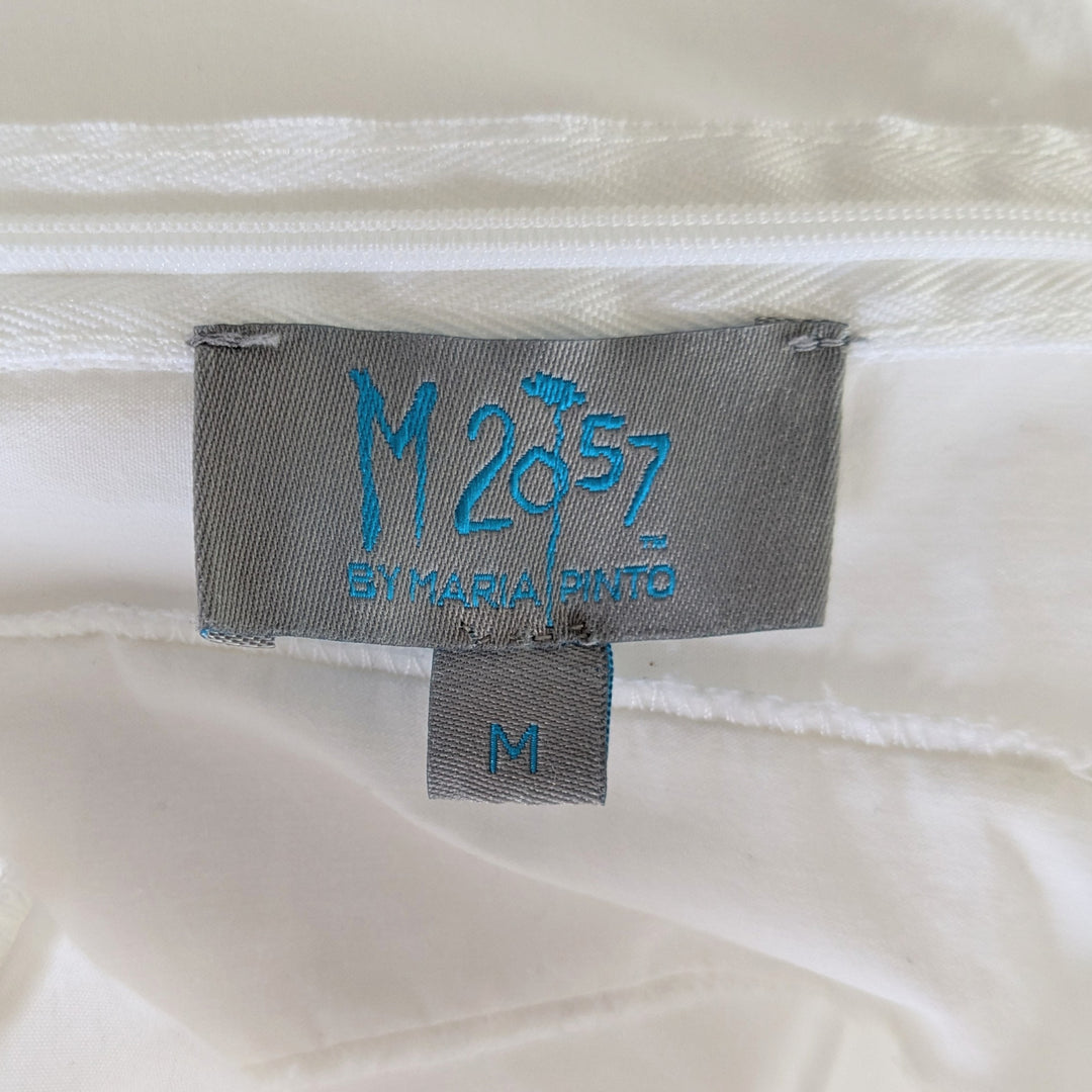 M2057 Maria Pinto White Blouse Size Medium
