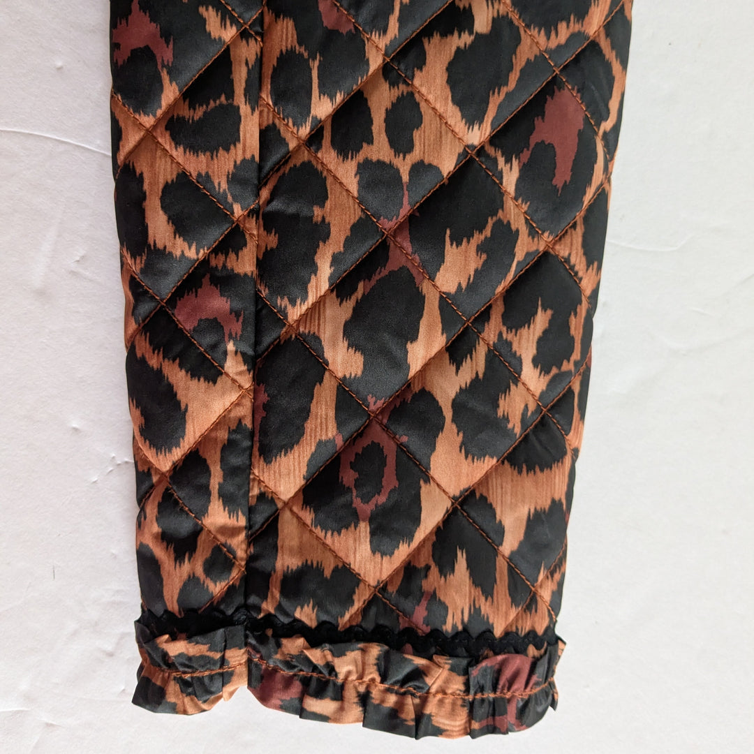 J. Crew Animal Print Puffer Lady Jacket Size 10