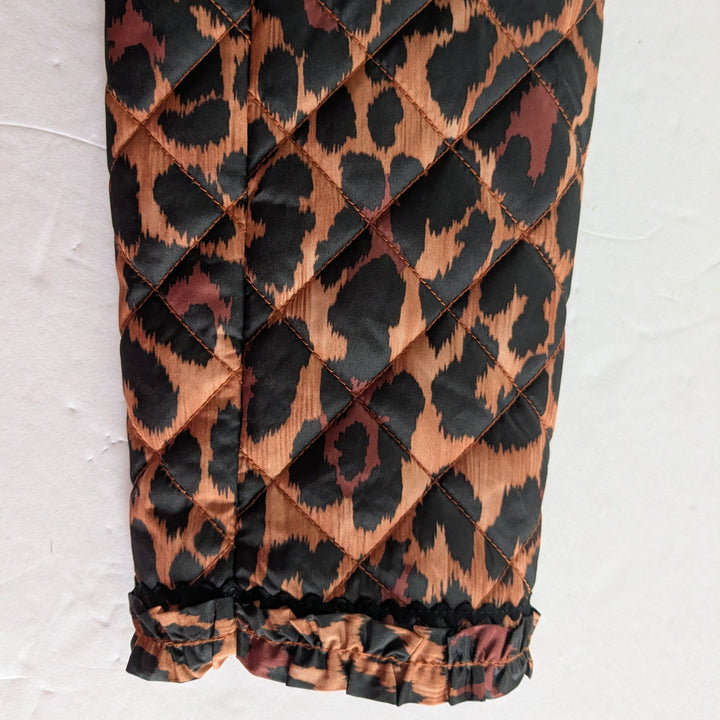 J. Crew Animal Print Puffer Lady Jacket Size 10