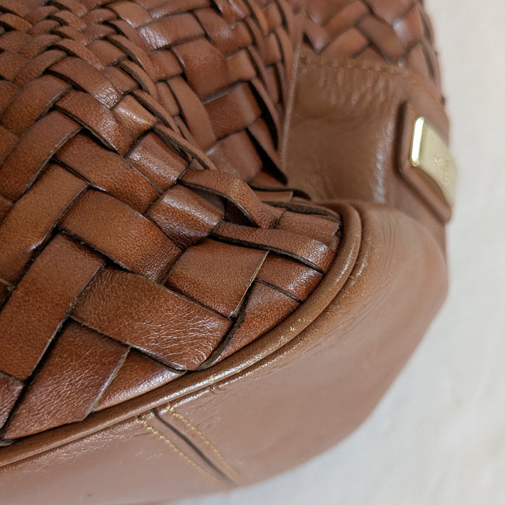 Cole Haan Woven Leather Hobo Bag