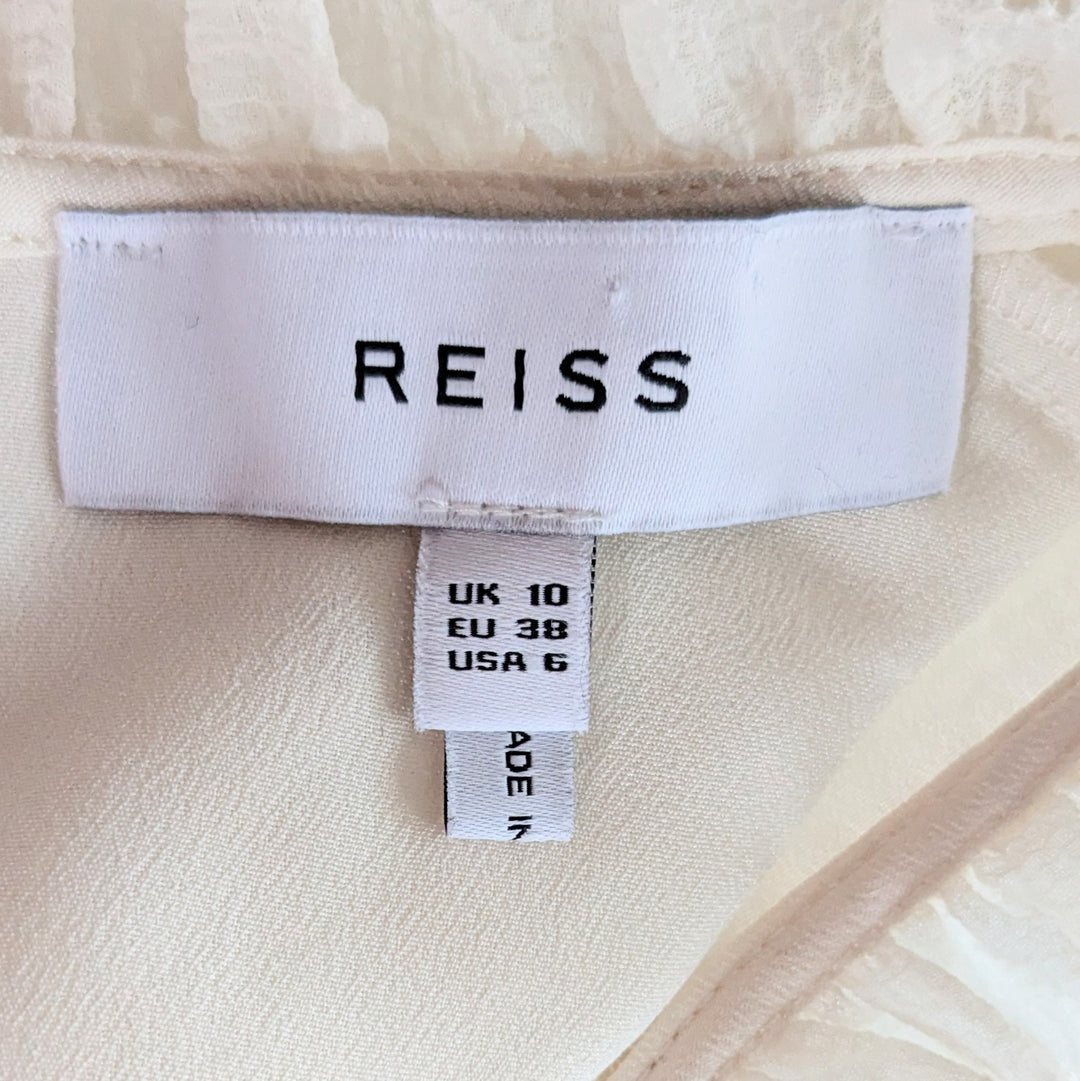 Reiss Esme Shift Dress in Cream Size 6