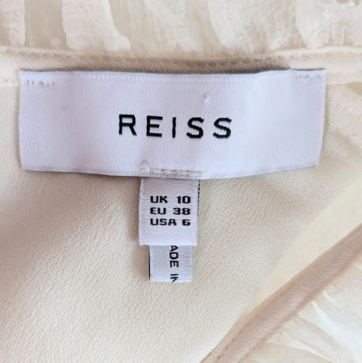 Reiss Esme Shift Dress in Cream Size 6
