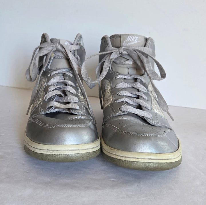 Nike High Dunk Metallic Glitter Sneakers Size 40.5