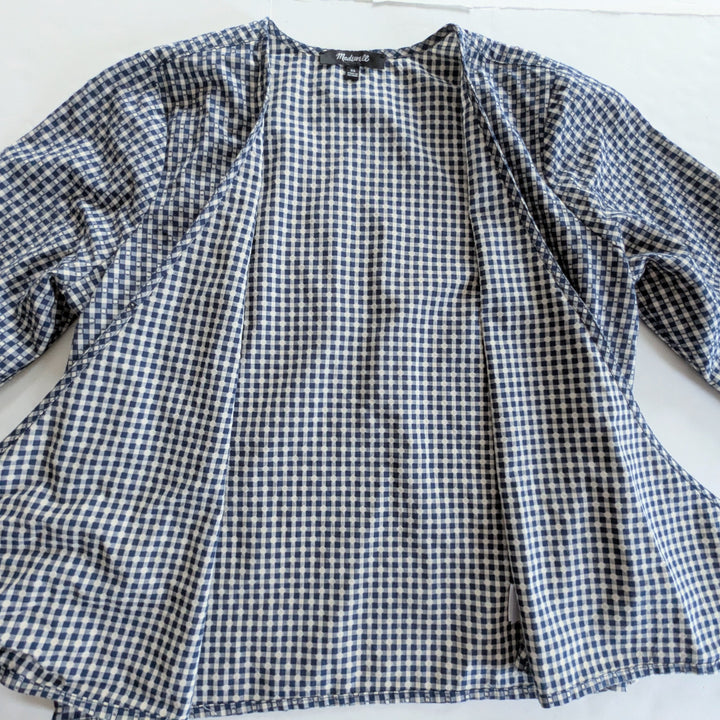 Madewell Plaid Wrap Top Size XS