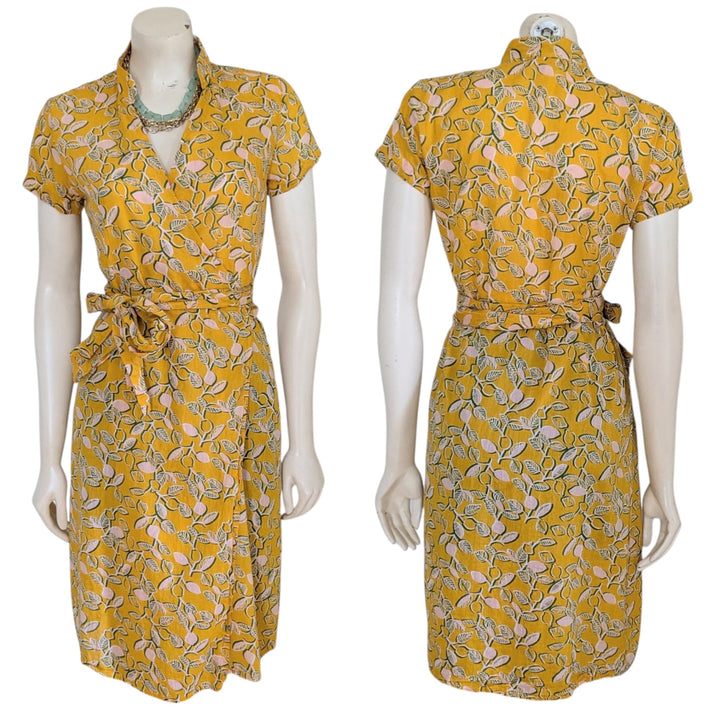 Fragonard Parfumerie Lemon Print Cotton Wrap Dress