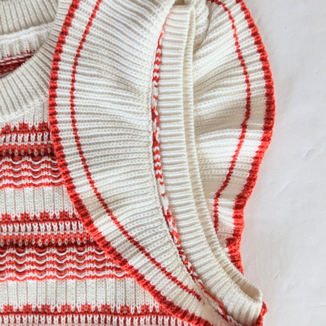Evereve Ruffled Sweater Vest Size Medium