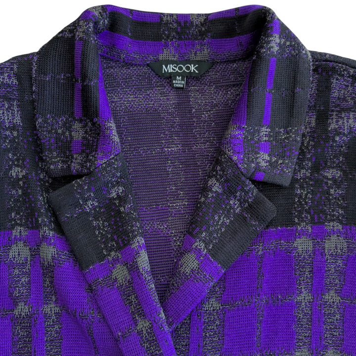 Misook Heritage Fit Plaid Knit Blazer Size Medium