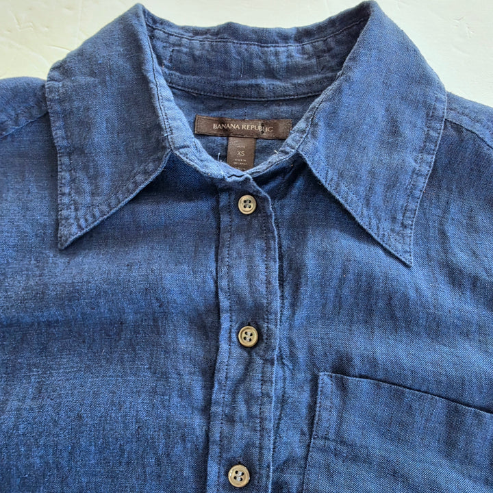 Banana Republic Linen Shirt Size XSP