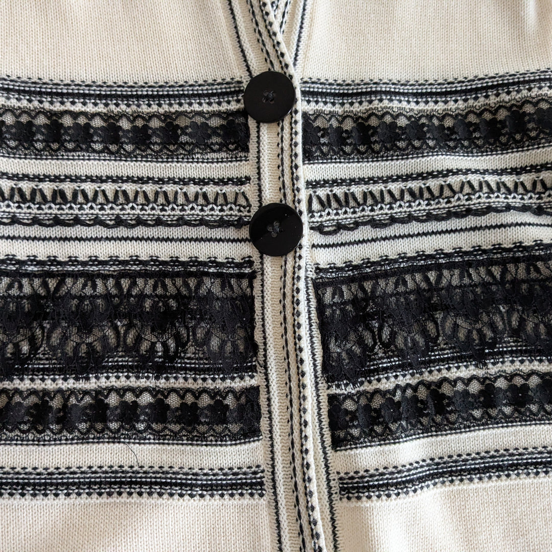 Nanette Lepore Embroidered Long Cardigan Size Small