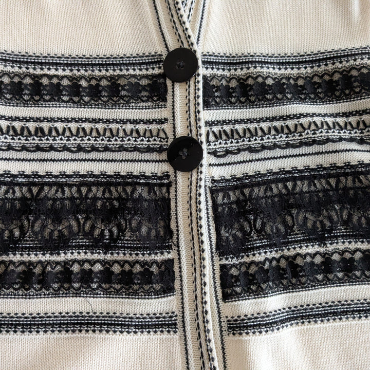 Nanette Lepore Embroidered Long Cardigan Size Small