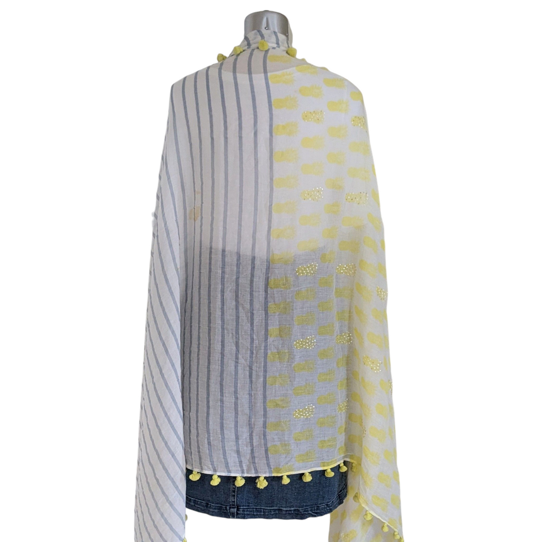 Pom Pom Scarf Wrap