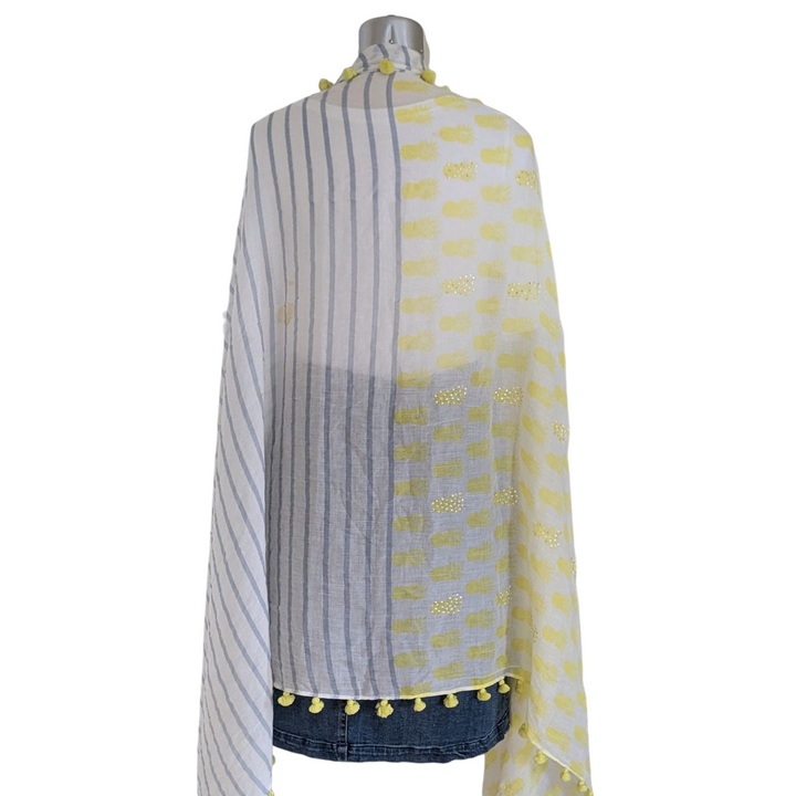 Pom Pom Scarf Wrap