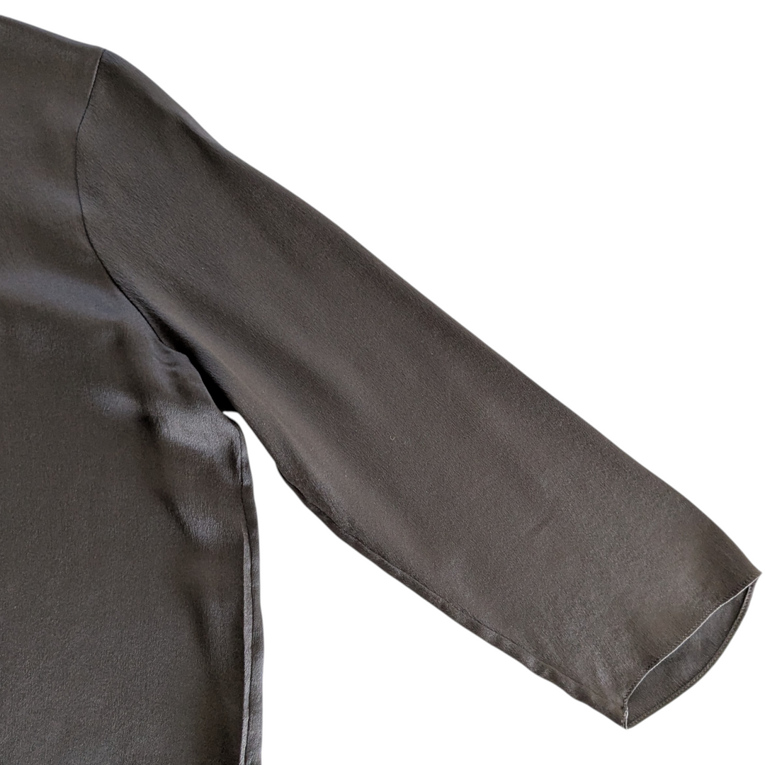 Vince Grey Silk Blouse Size XS