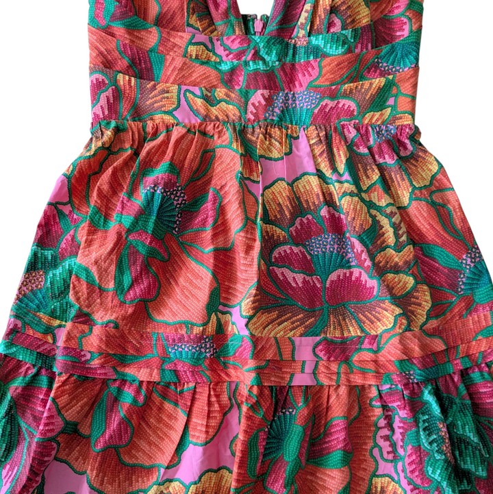 FARM Rio Tiered Midi Dress Size Small NWT