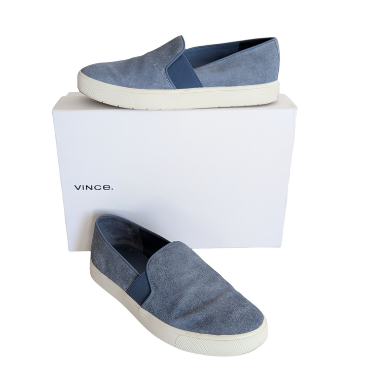 Vince Blair Embossed Suede Slip Ons Size 7