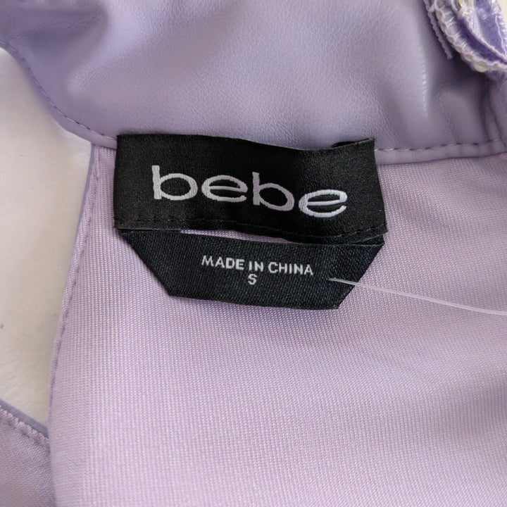 Bebe Faux Leather Skater Dress Size Small
