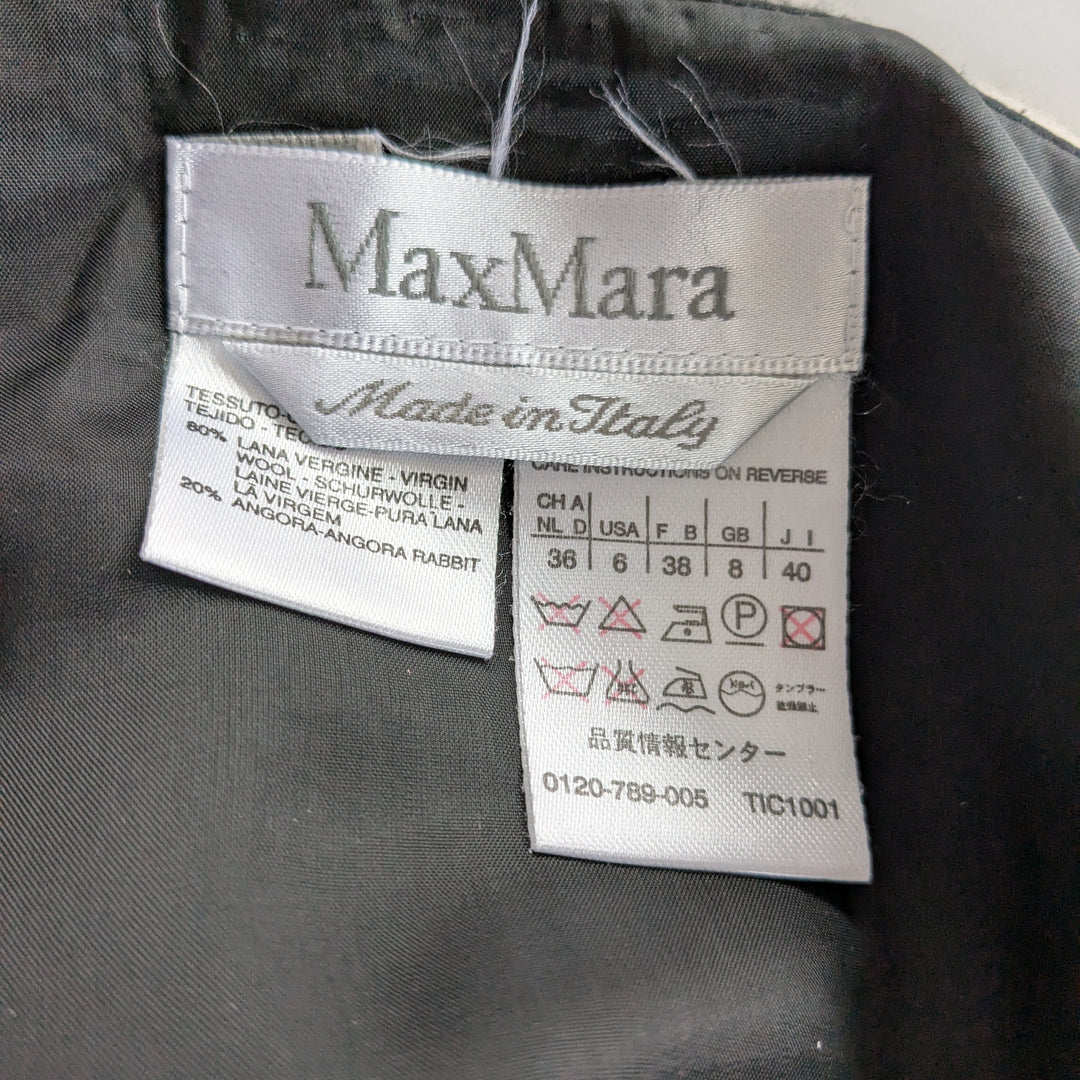 MaxMara Buffalo Plaid Wool Skirt Size 6