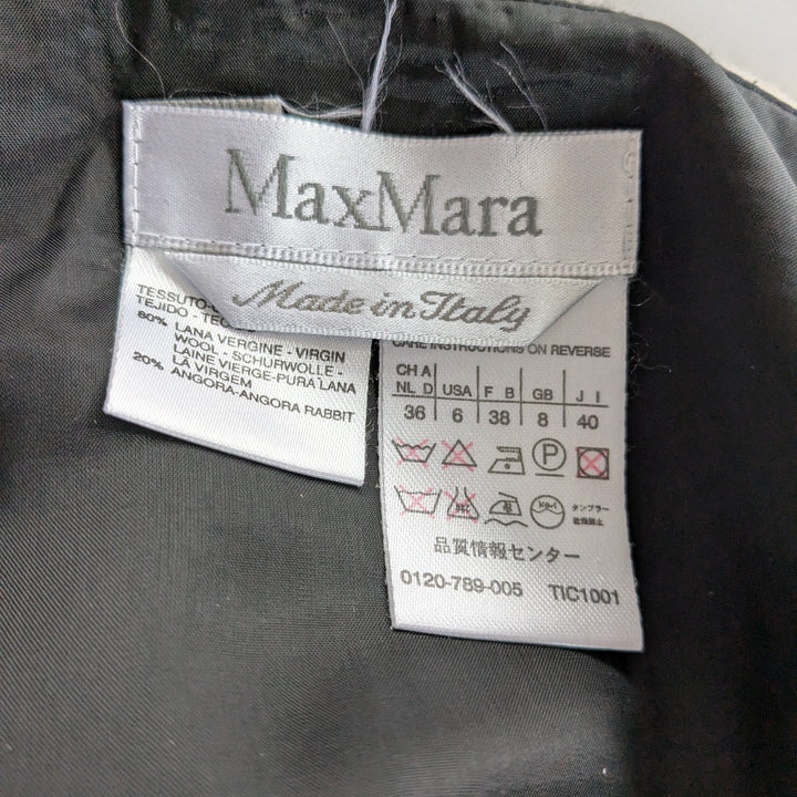 MaxMara Buffalo Plaid Wool Skirt Size 6