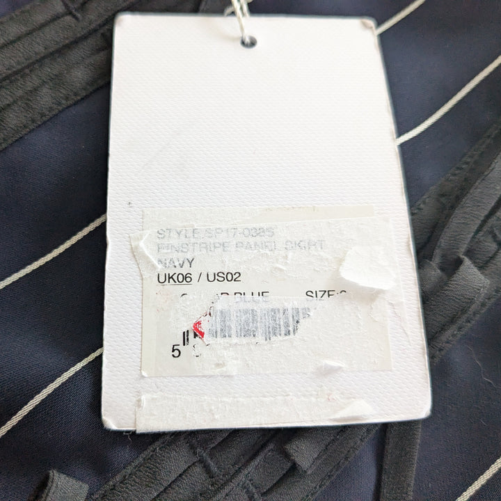 Self Portrait Pinstripe Ribbon Panel Skirt Size 2