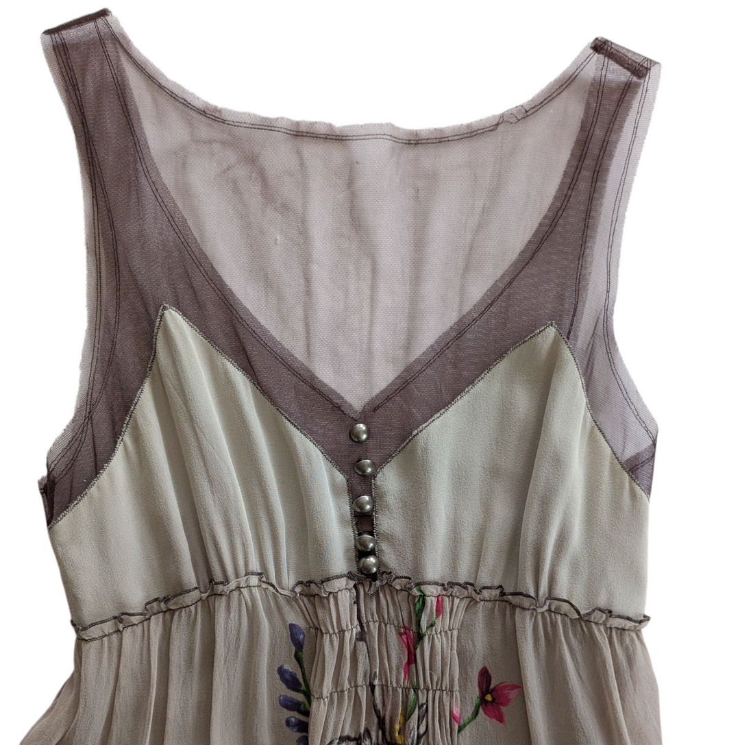 BCBG Sleeveless Silk Dress Size Small