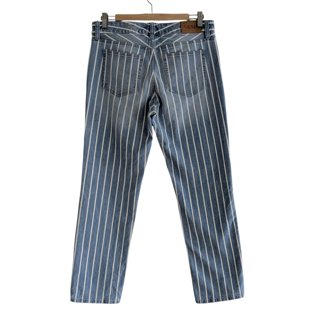 Lauren Ralph Lauren Striped Jeans Size 8