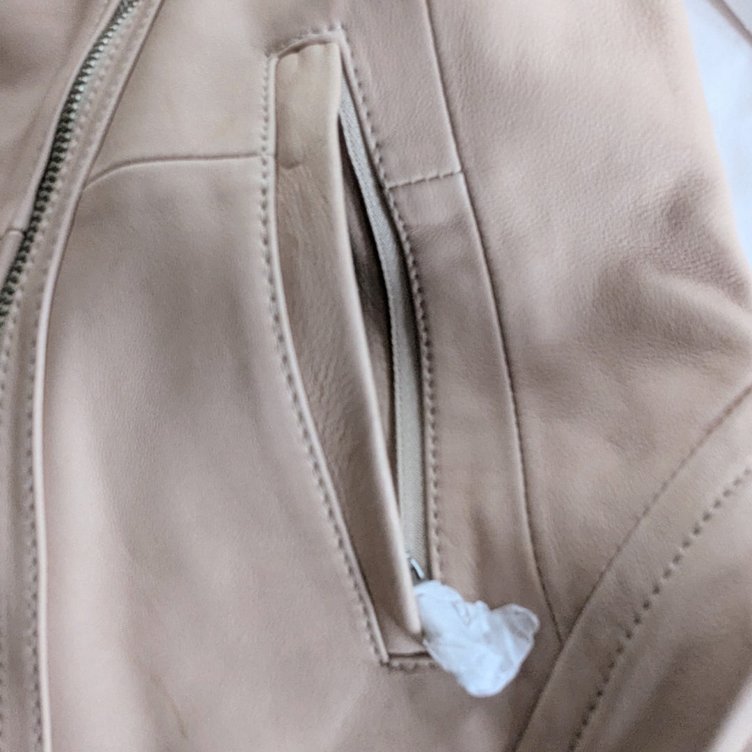Athleta Salt Flat Leather Moto Jacket Size XS