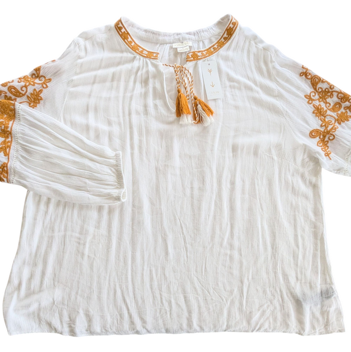 Starling Reine Top Spirit Embroidered Shirt Size Large NWT