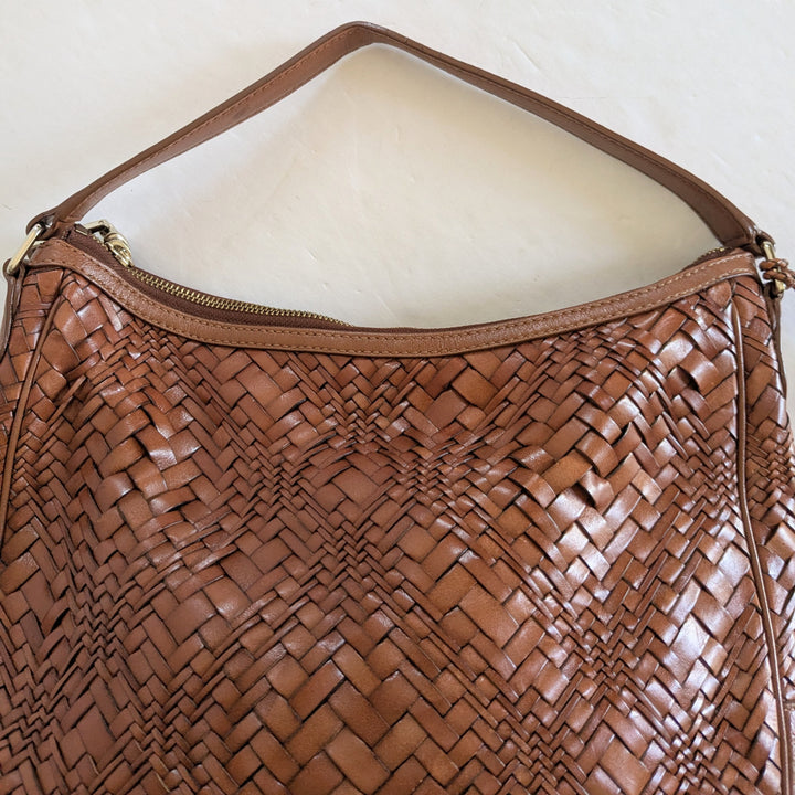 Cole Haan Woven Leather Hobo Bag