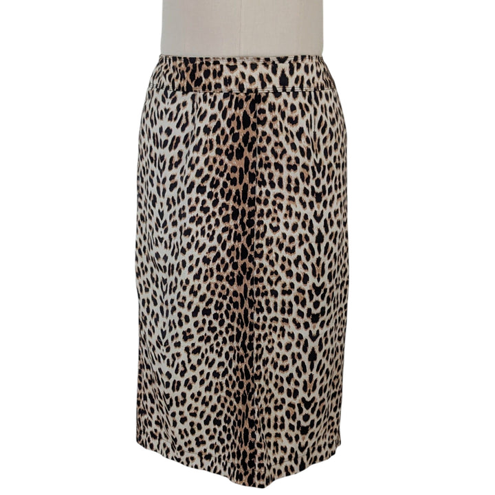 Larry Levine Animal Print Midi Skirt Size 10