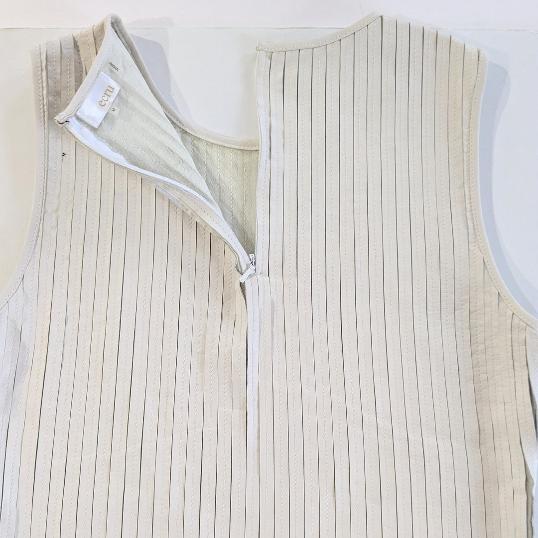 Ecru Leather Top Size Medium