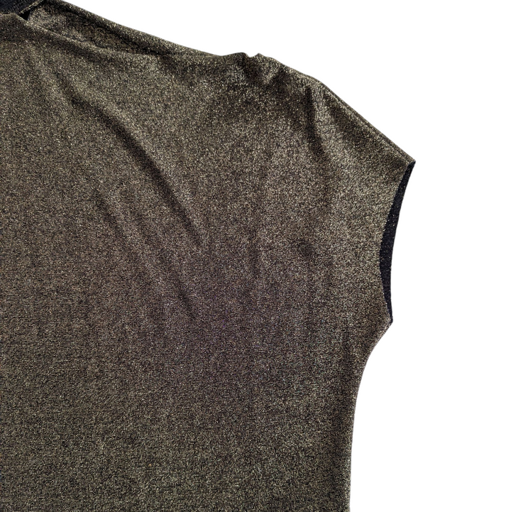 R+A Axel Gold Knit Top Size Medium