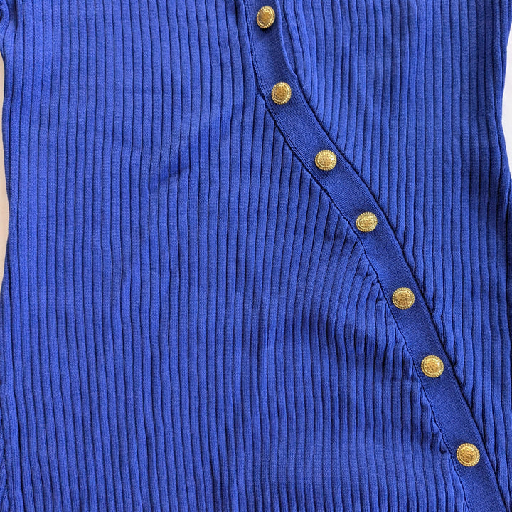 Lynne Black Ribbed Knit Dress Size Large