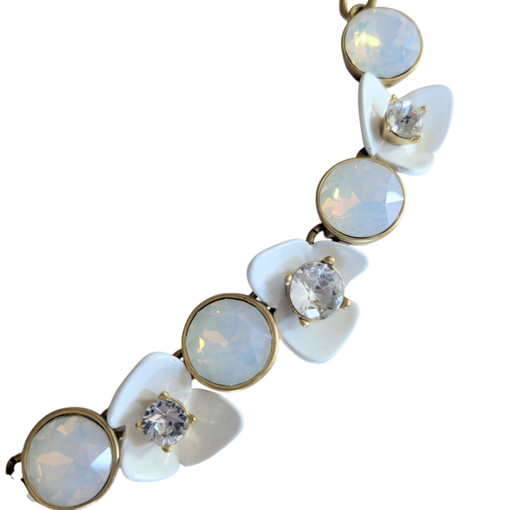 J. Crew Iridescent Brulee Floral Necklace
