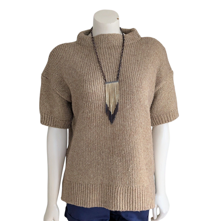 Club Monaco Metallic Gold Sweater Size Medium