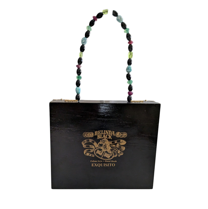 Belinda Black Upcycled Cigar Box Bag