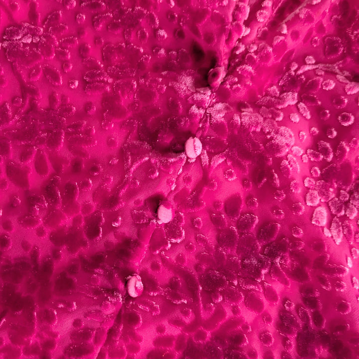Shoshanna Hot Pink Flocked Top Size Small