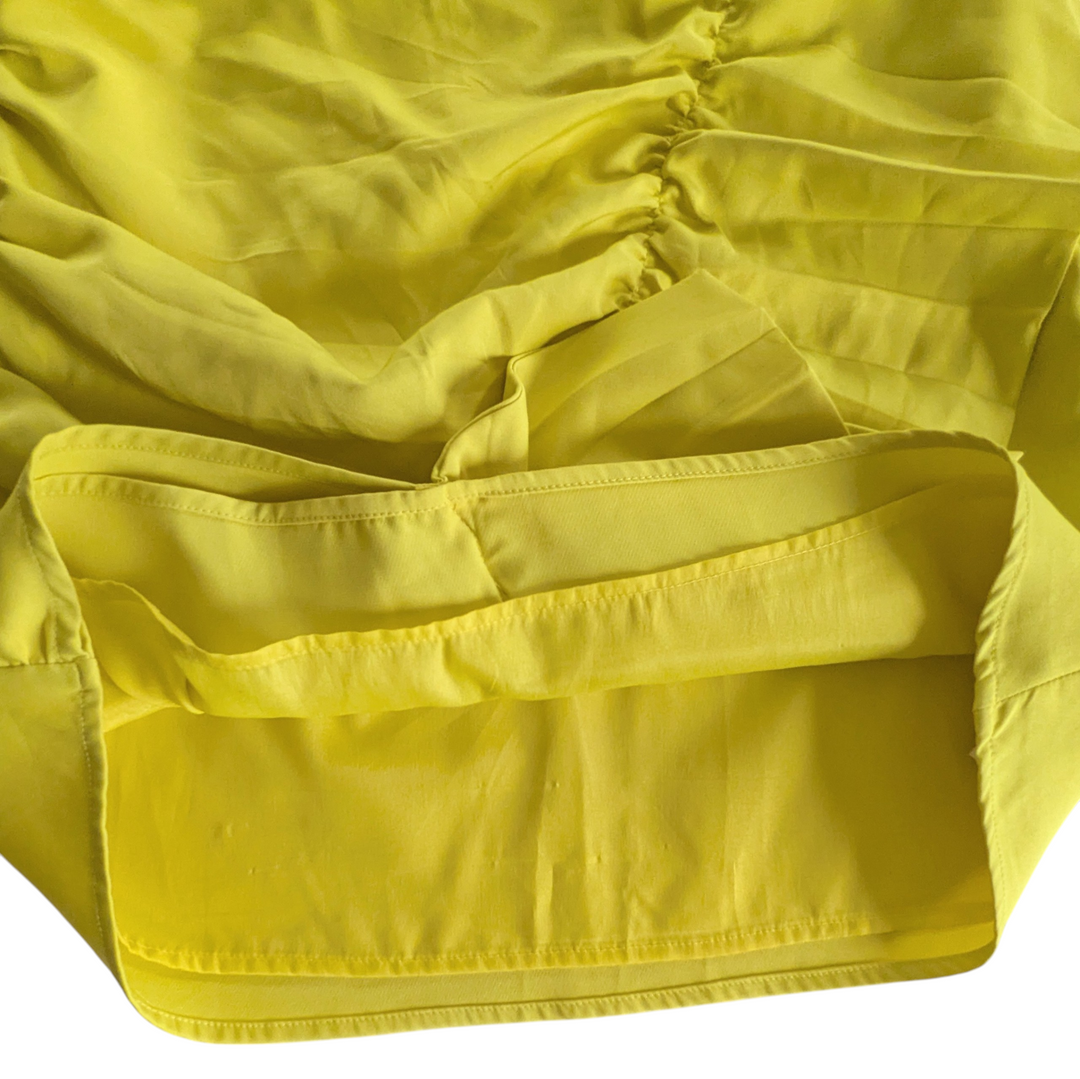 Grey Lab Yellow Mini Skirt Size Medium