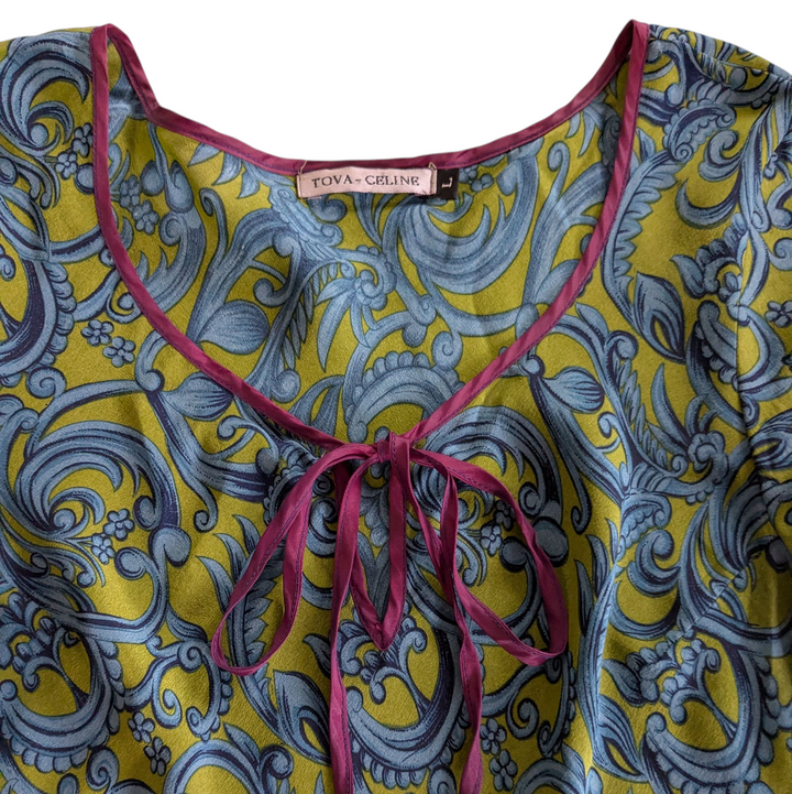 Tova-Celine Silk Vintage Midi Dress Size Large