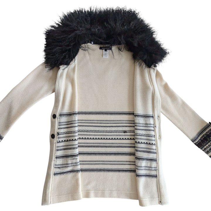 Nanette Lepore Embroidered Long Cardigan Size Small