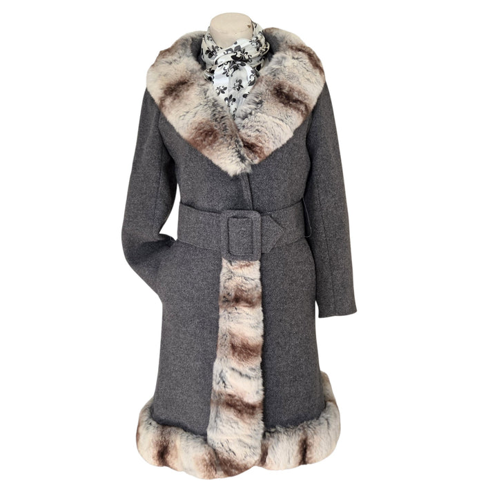 Youthcraft Vintage Wool Coat with Fur Trim Size XS
