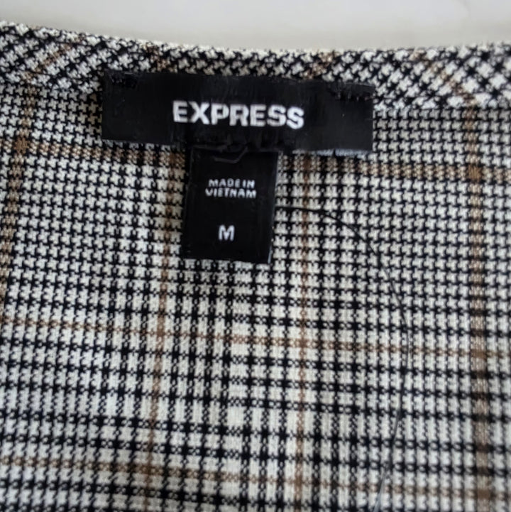 Express Plaid Vest Size Medium