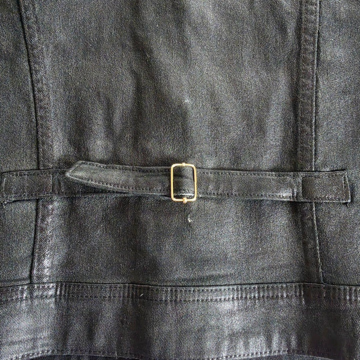 Retrofete Ada Coated Denim Jacket Size XL NWT