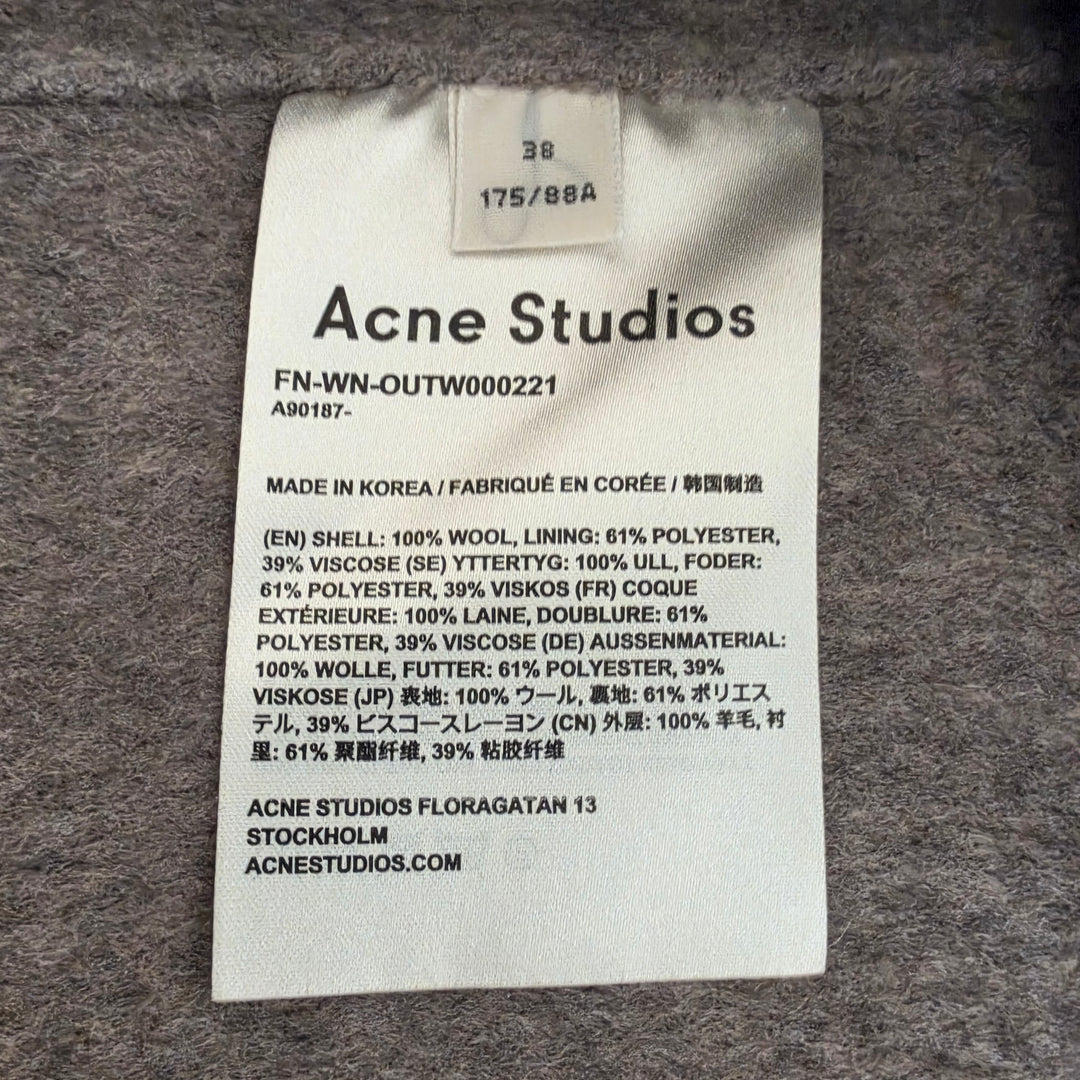Acne Studios Wool Coat Size 38