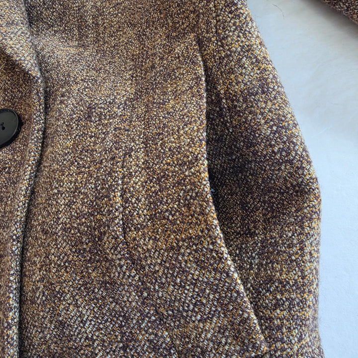 Lafayette 148 Long Tweed Coat Size Large NWT
