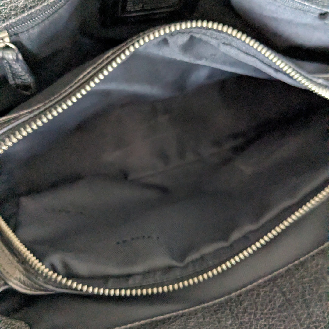 Coach Mercer Silver Leather Convertible Satchel 59987