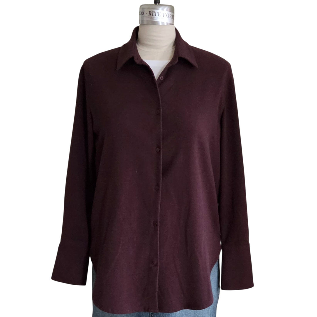 Kit & Ace Burgundy Shacket Size Small